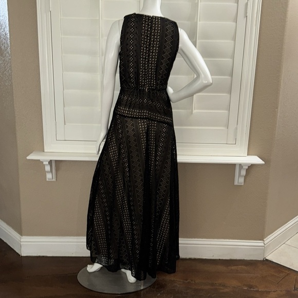 White House Black Market Eyelet Maxi Dress with Slit - Picture 6 of 11
